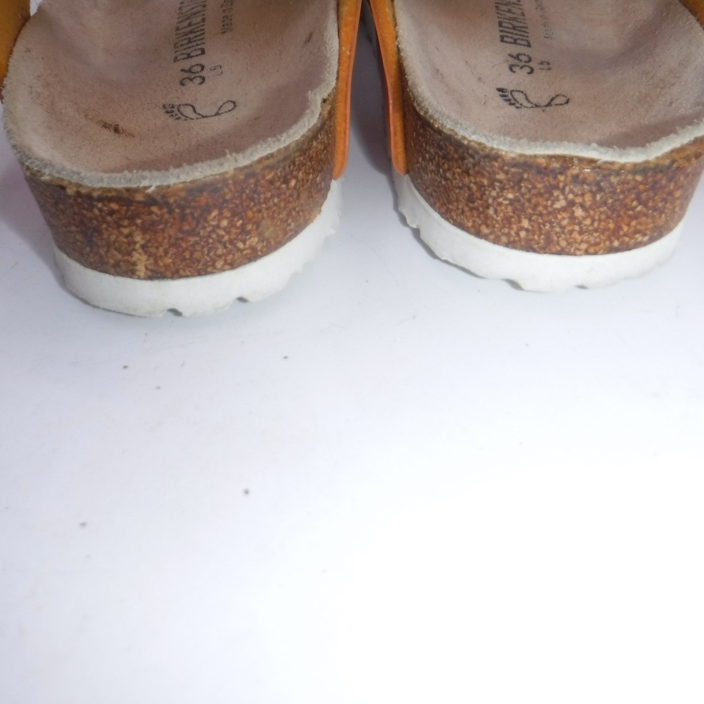 Birkenstock Gizeh Orange‎ Thong Sandals Cork Footbed EU36 US 5 Shoes - Picture 6 of 8